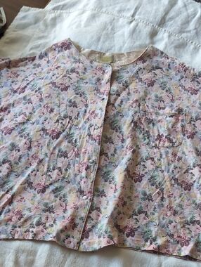 vintage Victoria's Secret Pale Pink Floral sleep top